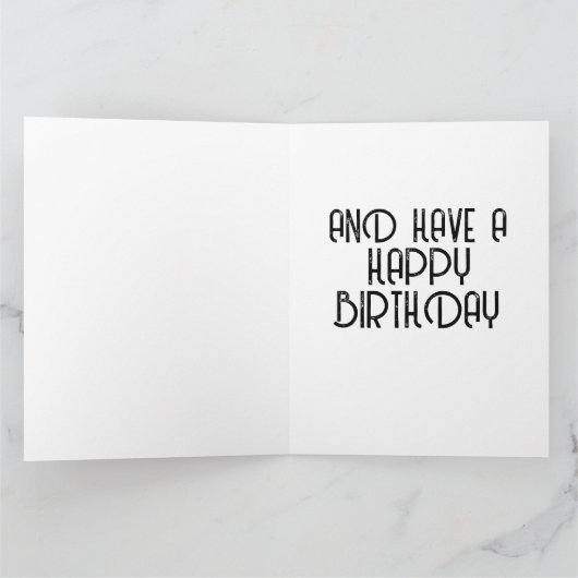 CARTE D'ANNIVERSAIRE CLASSIQUE ROSE (Intérieur)