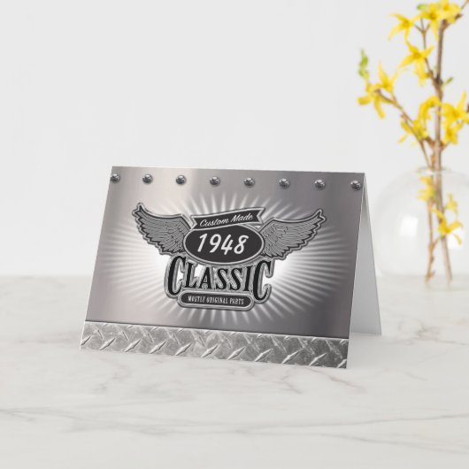 Carte d'anniversaire classique sur mesure (Fleur jaune)