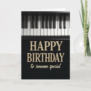 Carte d'anniversaire Clavier