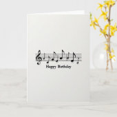 Carte d'anniversaire Clé de Sol (Fleur jaune)