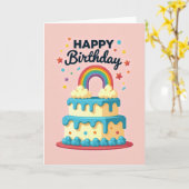 Carte d'anniversaire Cloud Star (Fleur jaune)
