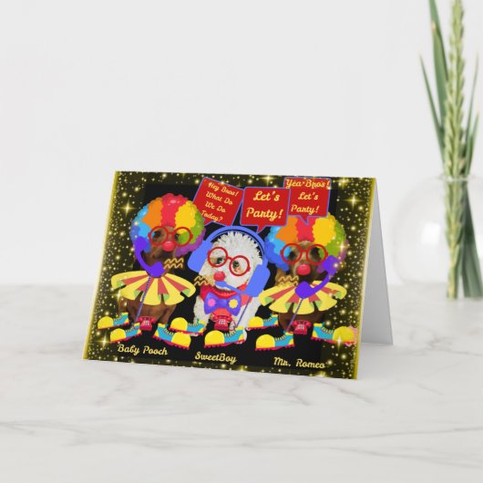 Carte d'anniversaire Clown de Cirque Copains (Devant)