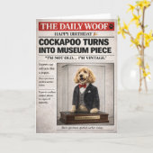 Carte d'anniversaire Cockapoo drôle Chien Blague v (Fleur jaune)