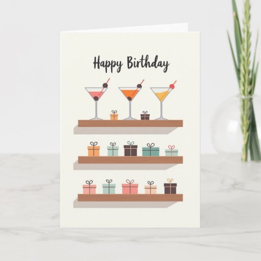 Carte d'anniversaire Cocktail de fête (Devant)