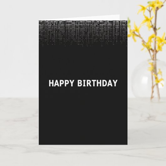 Carte d'anniversaire Code Stream (Fleur jaune)