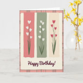 Carte d'anniversaire Cœur floral (Fleur jaune)