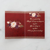Carte d'anniversaire Cœur, Perles & Roses (Intérieur)