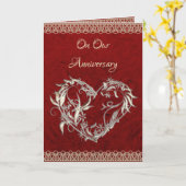 Carte d'anniversaire Cœur, Perles & Roses (Fleur jaune)