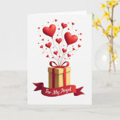Carte d'anniversaire Cœurs doux (Fleur jaune)