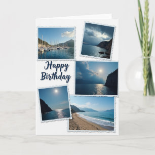 Carte d'anniversaire Collage côtier