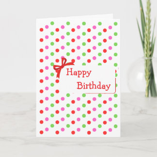 carte d'anniversaire colorée
