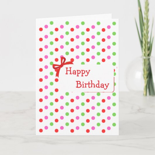 carte d'anniversaire colorée (Devant)