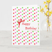 carte d'anniversaire colorée (Fleur jaune)