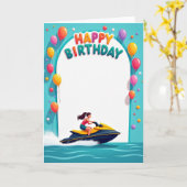Carte d'anniversaire colorée (Fleur jaune)