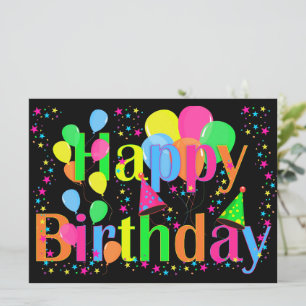 CARTE D'ANNIVERSAIRE COLORÉE