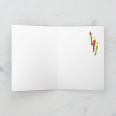 Carte d'anniversaire colorée avec bougies (Intérieur)