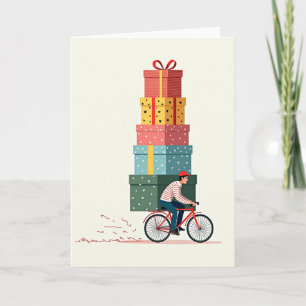 Carte d'anniversaire Coloree avec Colis