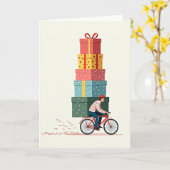 Carte d'anniversaire Coloree avec Colis (Fleur jaune)