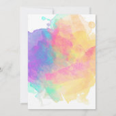 Carte d'anniversaire colorée de girafe (Dos)