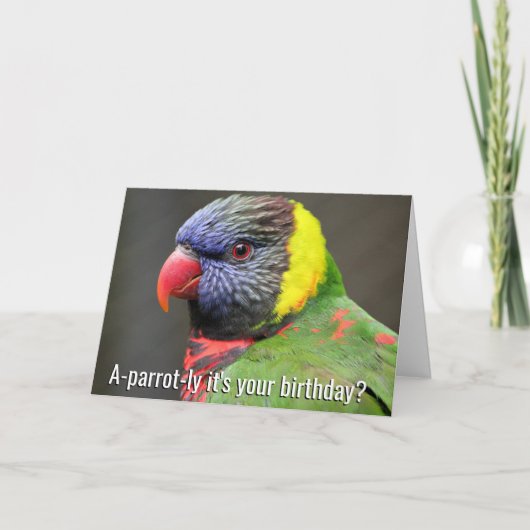Carte d'anniversaire colorée de Lorikeet (Devant)