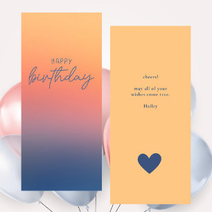 Carte d'anniversaire colorée et branchée Ombre Rai