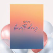 Carte d'anniversaire colorée et branchée Ombre Rai