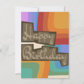 Carte d'anniversaire colorée et cubique des années (Devant)