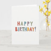 Carte d'anniversaire colorée et douce (Fleur jaune)