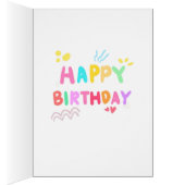 Carte d'anniversaire colorée et heureuse (Intérieur (Droit))