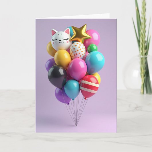 Carte d'anniversaire colorée et joyeuse (Devant)