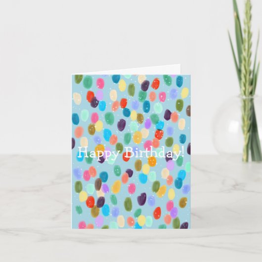 Carte d'anniversaire colorée et joyeuse (Devant)