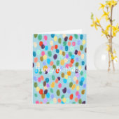 Carte d'anniversaire colorée et joyeuse (Fleur jaune)