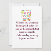 Carte d'anniversaire colorée et joyeuse