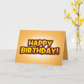 Carte d'anniversaire colorée et personnalisable po (Fleur jaune)