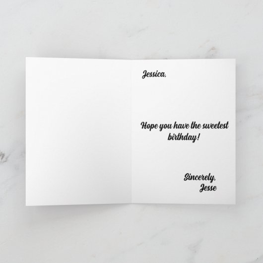 Carte d'anniversaire colorée moderne Cupcake (Intérieur)