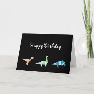Carte d'anniversaire colorée pour les enfants Dino