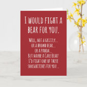 Carte d'anniversaire Combat d'ours (Fleur jaune)