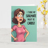 Carte d'anniversaire comique (Fleur jaune)