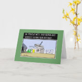 Carte d'anniversaire comique drôle de visite de (Fleur jaune)