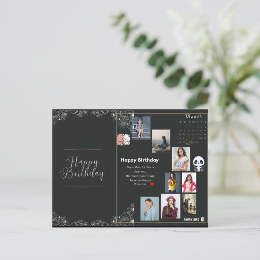 Carte d'anniversaire – Conception unique et person (Debout devant)