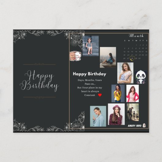 Carte d'anniversaire – Conception unique et person (Devant)
