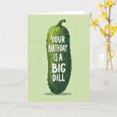 Carte d'anniversaire Concombre (Fleur jaune)