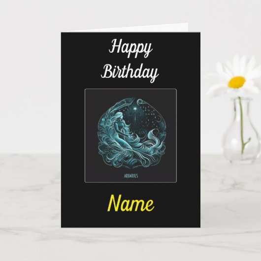Carte d'anniversaire conçue pour le signe astrolog (Petite plante)