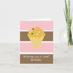 Carte d'anniversaire Cône de Glace