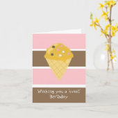 Carte d'anniversaire Cône de Glace (Fleur jaune)