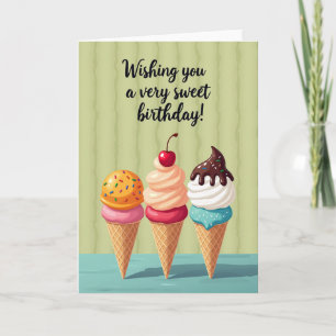 Carte d'anniversaire Cône Pastel