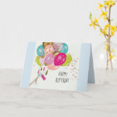 Carte d'anniversaire Confetti (Fleur jaune)