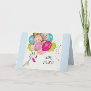 Carte d'anniversaire Confetti