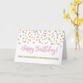 Carte d'anniversaire Confetti Gold Rose (Fleur jaune)