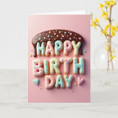 Carte d'anniversaire Cookie (Fleur jaune)